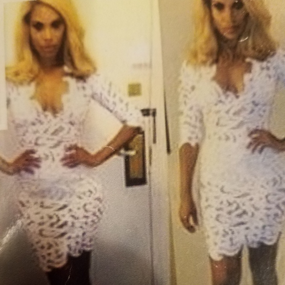 White lace style dress